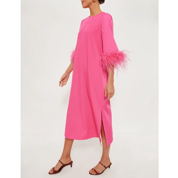 TUCKERNUCK Hot Pink Feather Jamie Dress - Picture 2 of 14
